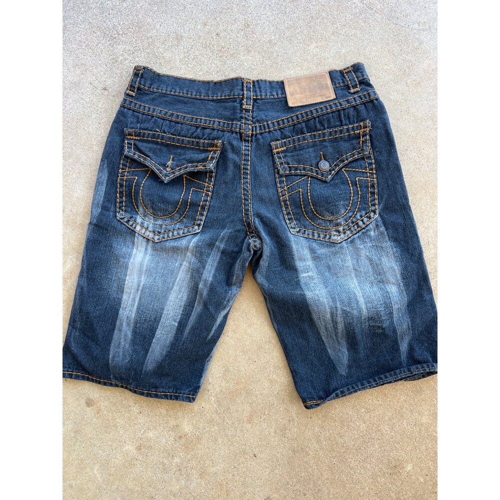 Vintage True Religion Mens Distressed Denim Shorts Size 34 M3 - Picture 5 of 5